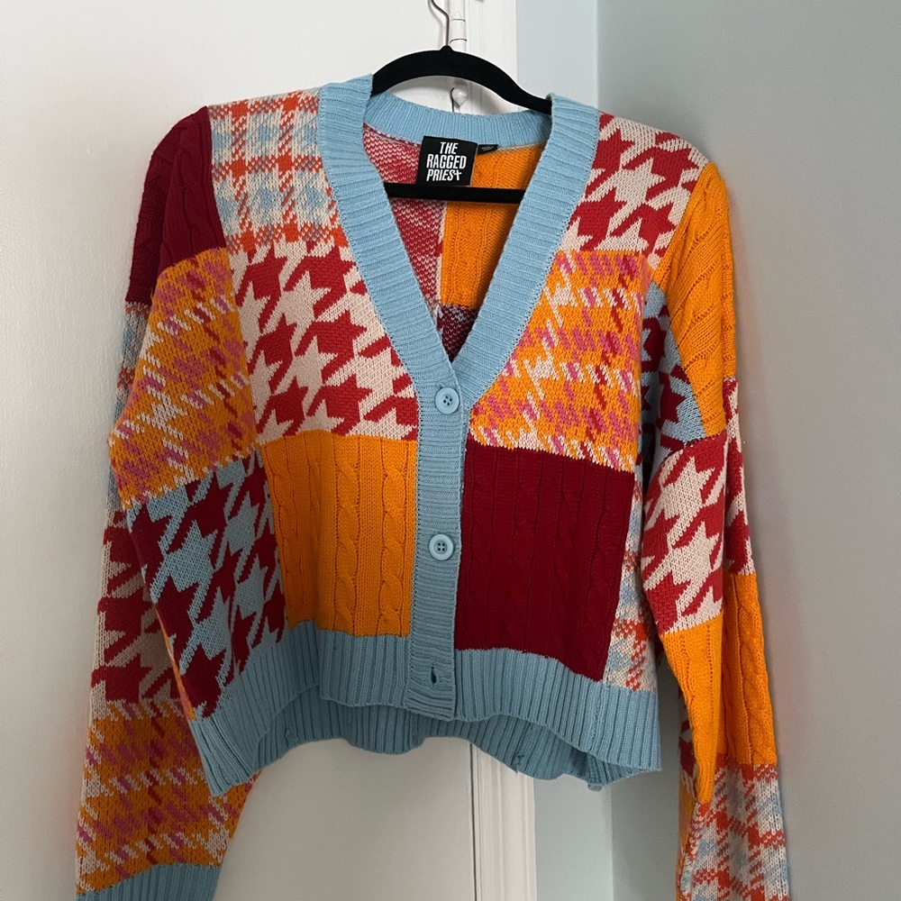 The Ragged Priest Colorful Patchwork Cardigan - Picture 3 of 5